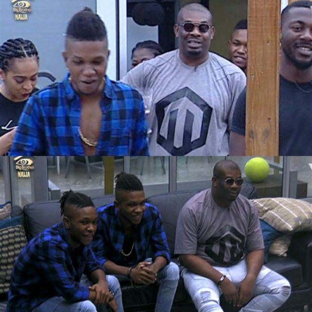 Don Jazzy and DNA twins visits the BBN housemates