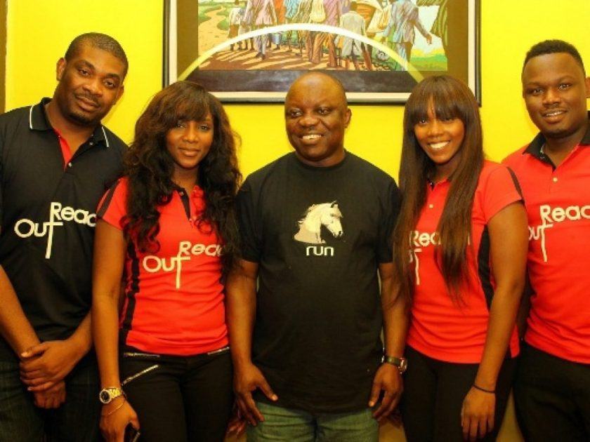 Genevieve Nnaji and the MAVIN Crew, Don Jazzy, Dr. Sid, and Tiwa Savage