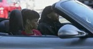Rihanna and Chris Brown cruises around town