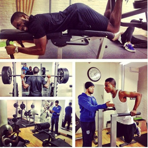 Wizkid and Tinie Tempah at the Gym