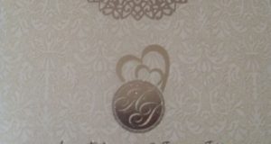 2face and Annie Macaulay’s traditional wedding invitation card