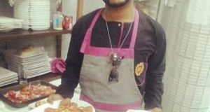 Banky W shows off his cooking skills
