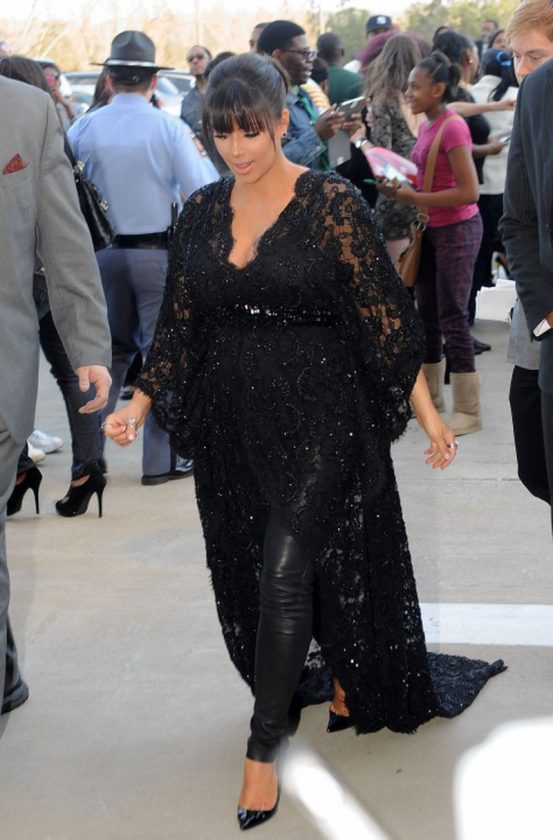 Pregnant Kim Kardashian at Tyler Perry's Movie Premiere