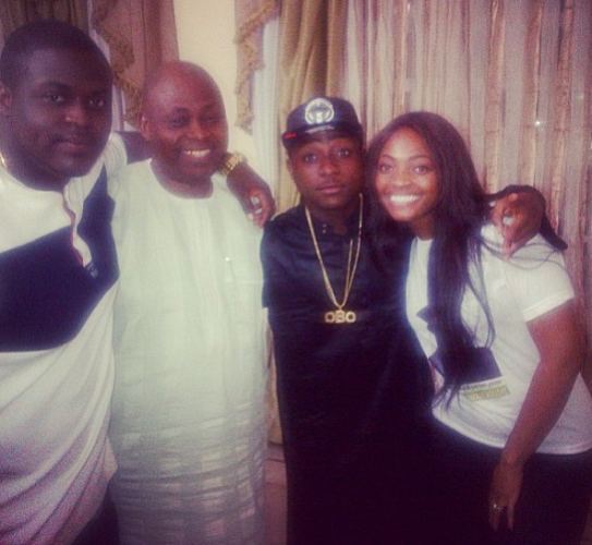 ⁠Davido and Siblings With Their Dad