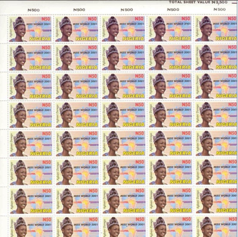 Agbani Darego Covers Nigerian Postal Stamps