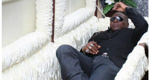 Charley boy shows off his casket