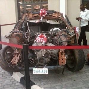 Dagrin’s Crashed Car Decorated