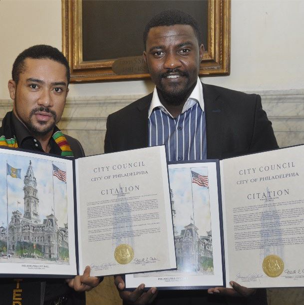 John Dumelo And Majid Michel Honoured By The City Of Philadelphia