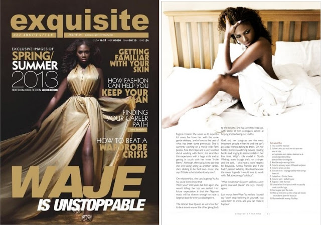 Waje Covers Exquisite Magazine