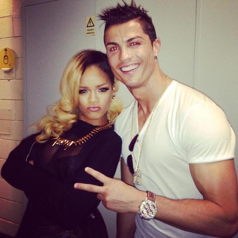 Cristiano Ronaldo and Rihanna