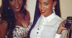 Genevieve Nnaji spotted with Solange