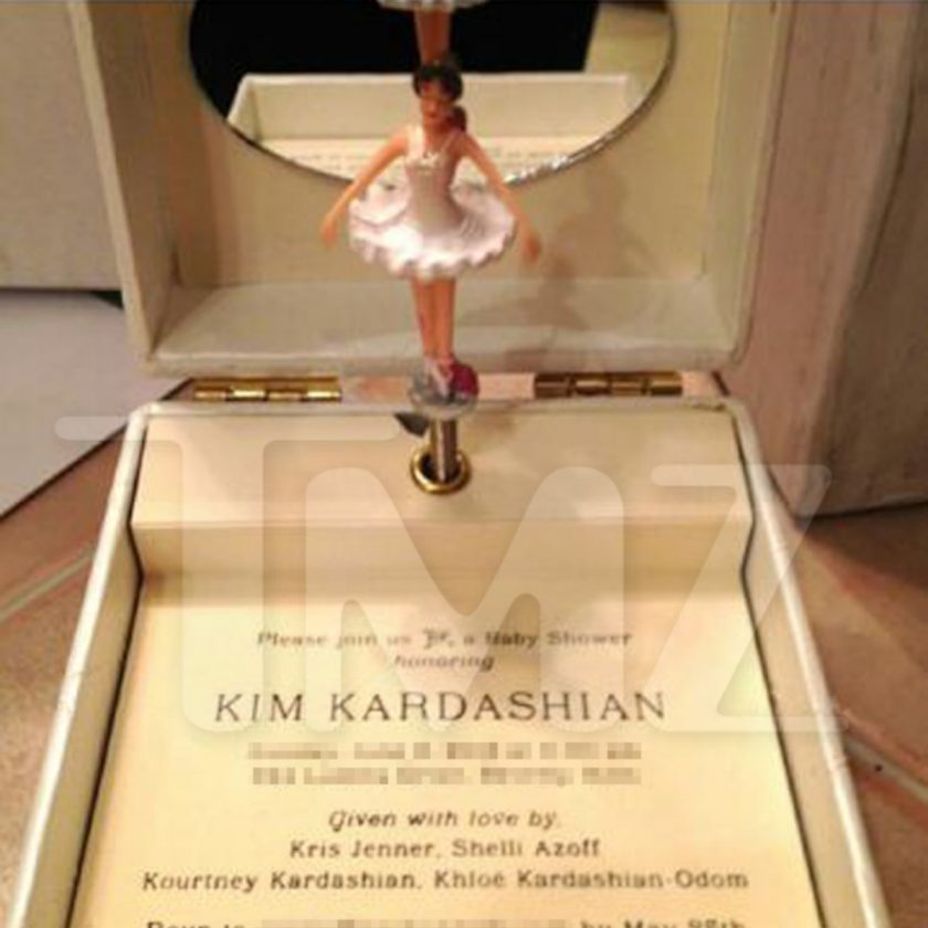 Kim Kardashian's unique baby shower invite