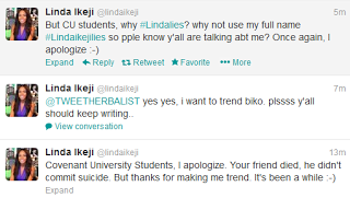 Linda Ikeji & Covenant University Students Tweet Fight NaijaVibe