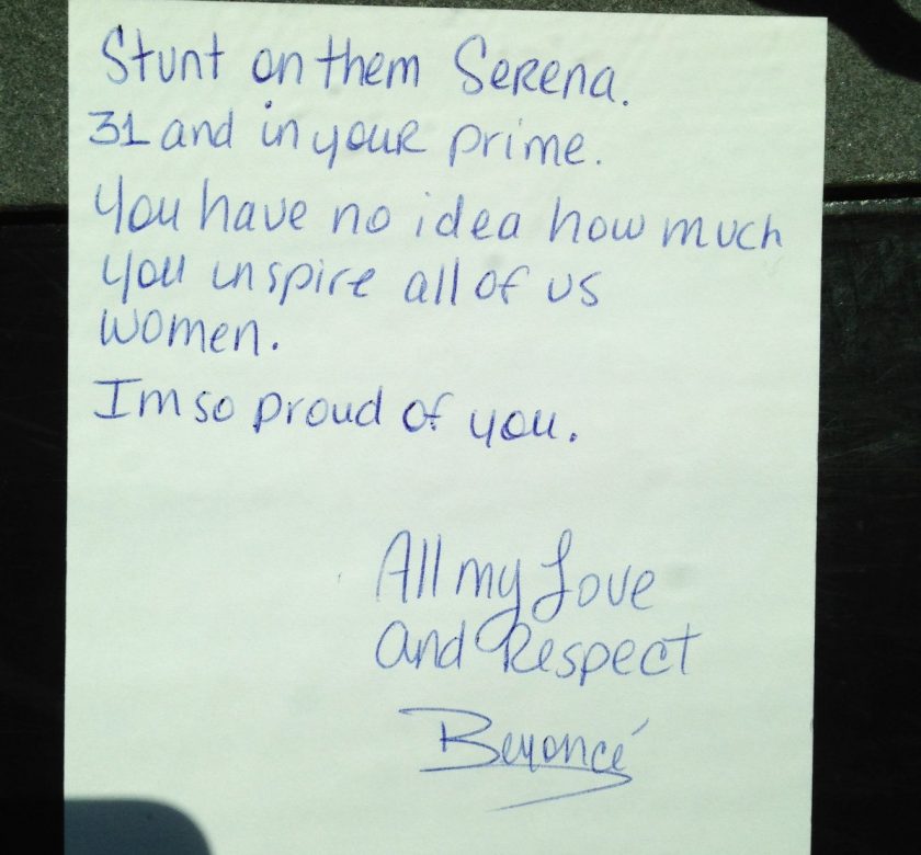 Beyonce writes open letter to Serena Williams
