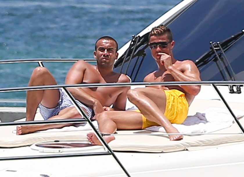 Cristiano Ronaldo shirtless yacht ride in miami