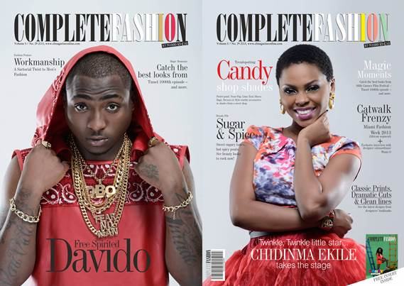 Davido and Chidinma lovely cover of Complete Fashion Mag