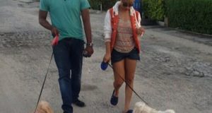 Tonto Dikeh walks Dog with Mystery Man