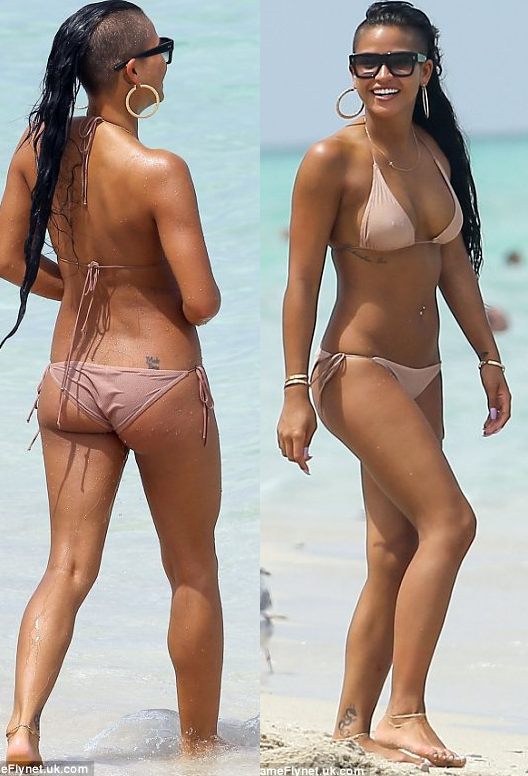 Cassie flaunts her new pair of boobs and hot Bikini Bod