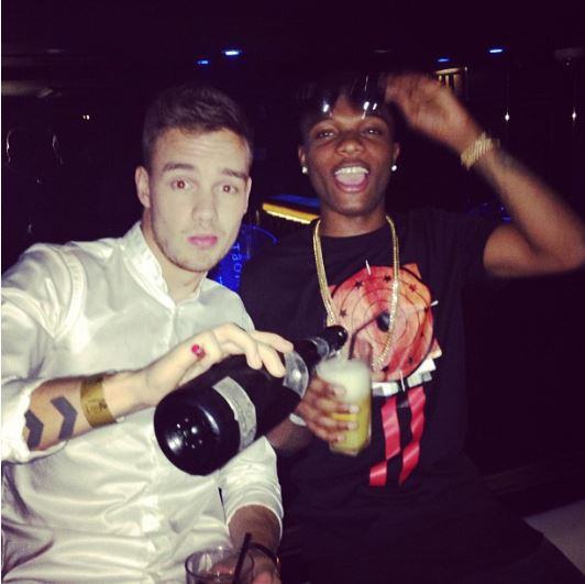 Wizkid sips world's most expensive champagne with Liam