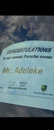 Adewale Adeleke acquires new porsche