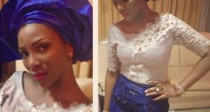 Genevieve Nnaji looking sexy in traditional attire