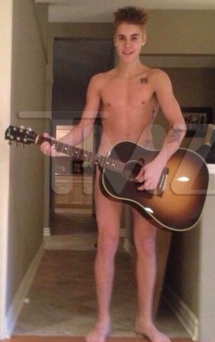 Justin Bieber strips nude to play guitar for grandma