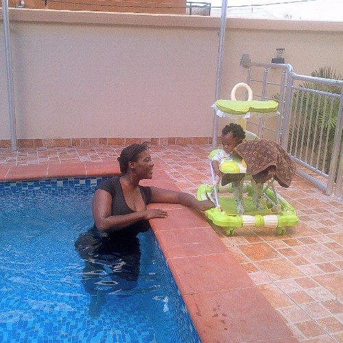 Mercy Johnson shows off bikini body