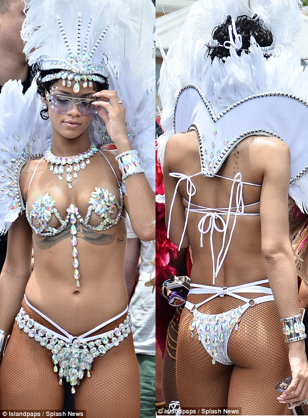 Rihanna's jaw-dropping bikini at Barbados carnival