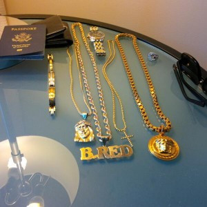 B_RED flaunts expensive jewelry collection