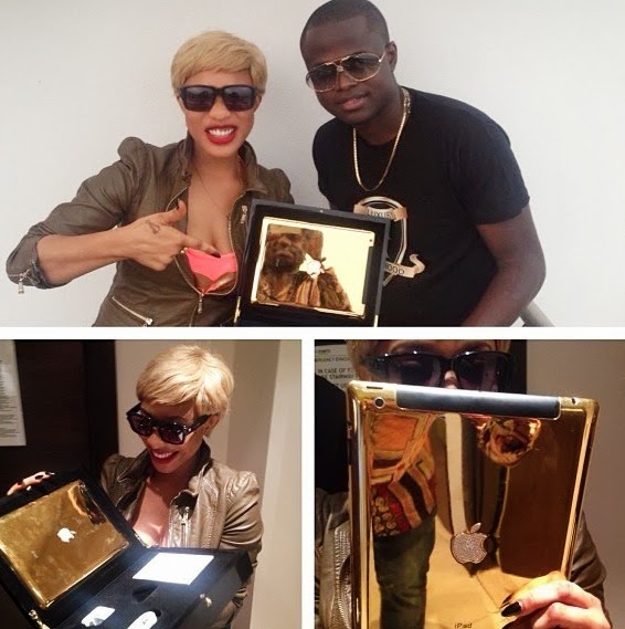 Tonto Dikeh flaunts her 24-Carat Gold iPhone 5