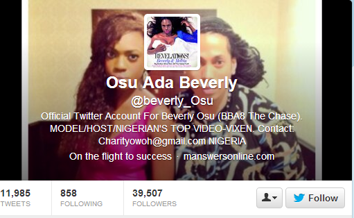Beverly Osu twitter page
