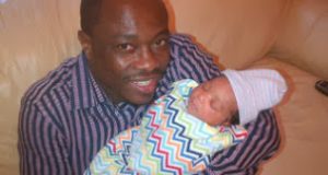 Julius Agwu meets his son