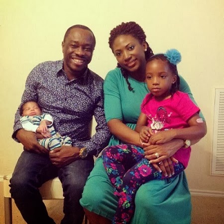 Julius Agwu shares his family's first photo