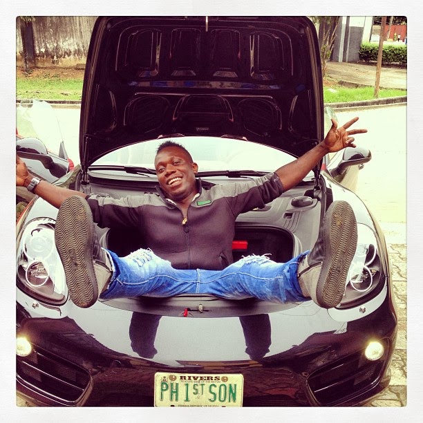 Duncan Mighty shows off his New Porsche