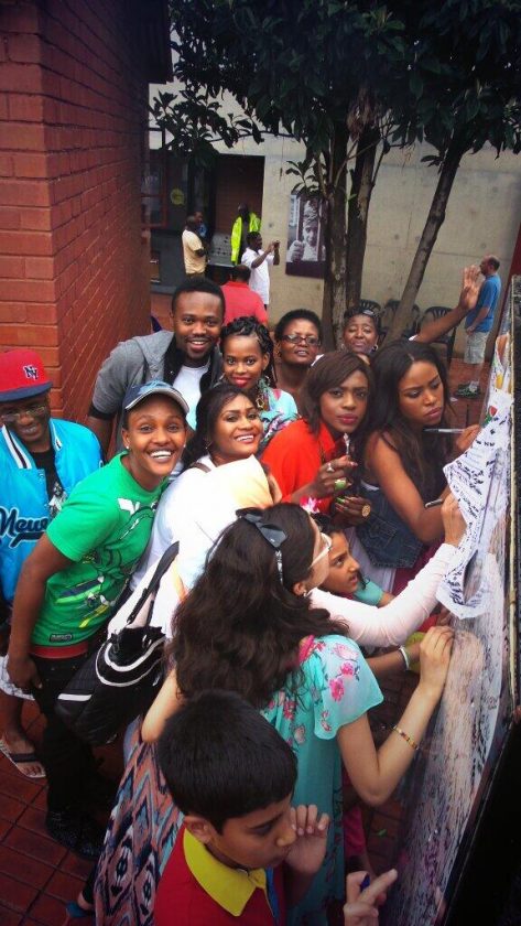Denrele Edun & Beverly Osu visits Mandela's house in Soweto