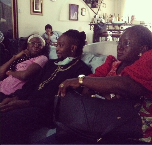 OJB and wife at Dele Momodu's home in Ghana