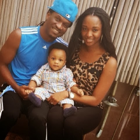 Paul Okoye with Anita Isama and son