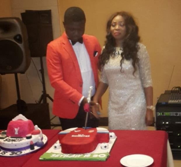 Seyi Law's wife surprise birthday party