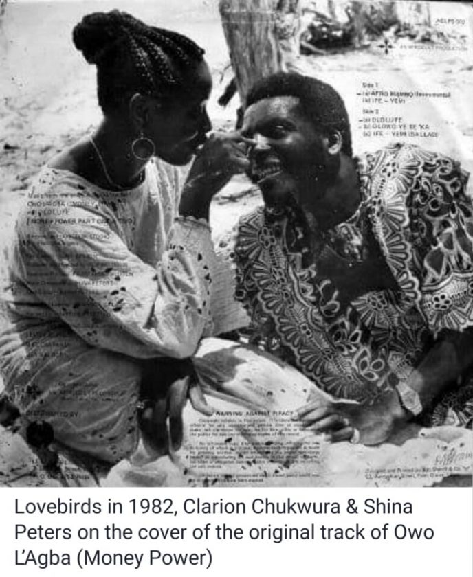 Sir Shina Peters & Clarion Chukwura in 1982
