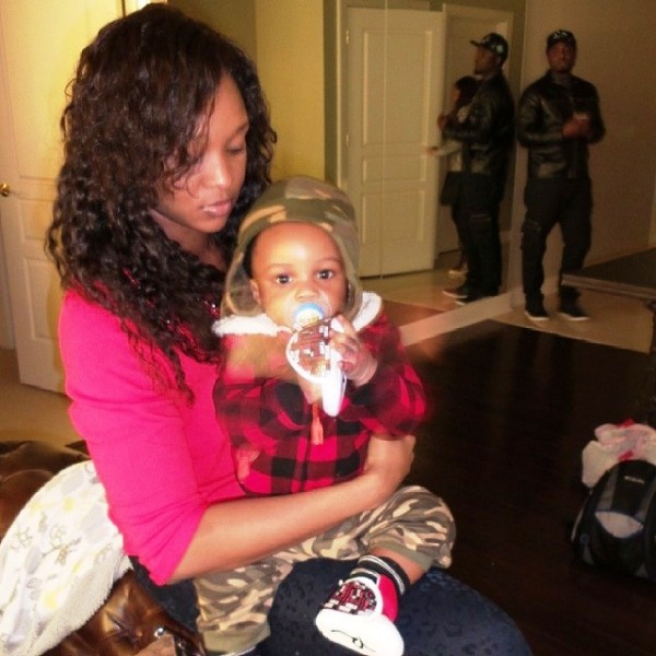 Anita Isama and her son