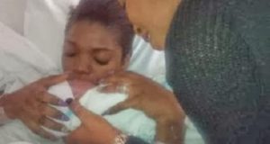 Annie and baby olivia idibia