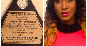 Chika Ike awarded Most Disciplined Nollywood Actress