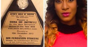 Chika Ike awarded Most Disciplined Nollywood Actress