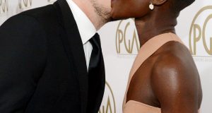 Lupita Nyong'o and Leonardo DiCaprio kiss