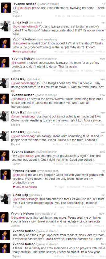 Yvonne Nelson vs Linda Ikeji