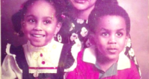 Banky W shares throw back photo of himself as a kid with mum