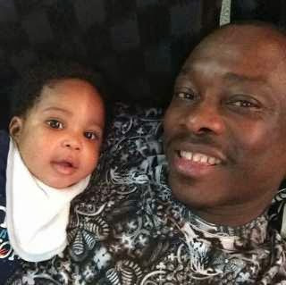 Julius Agwu and his son