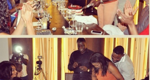 Omotola's surprise birthday party in Ghana