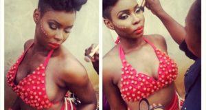 Yemi Alade bares cleavage