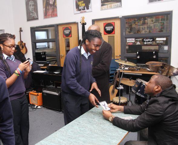 Davido visits Gladesmore Community school 6